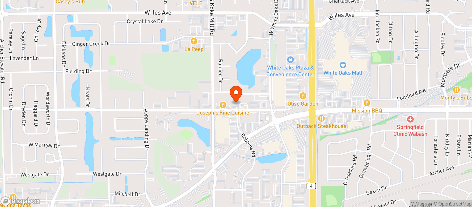 Map showing Luminary Kitchen & Provisions