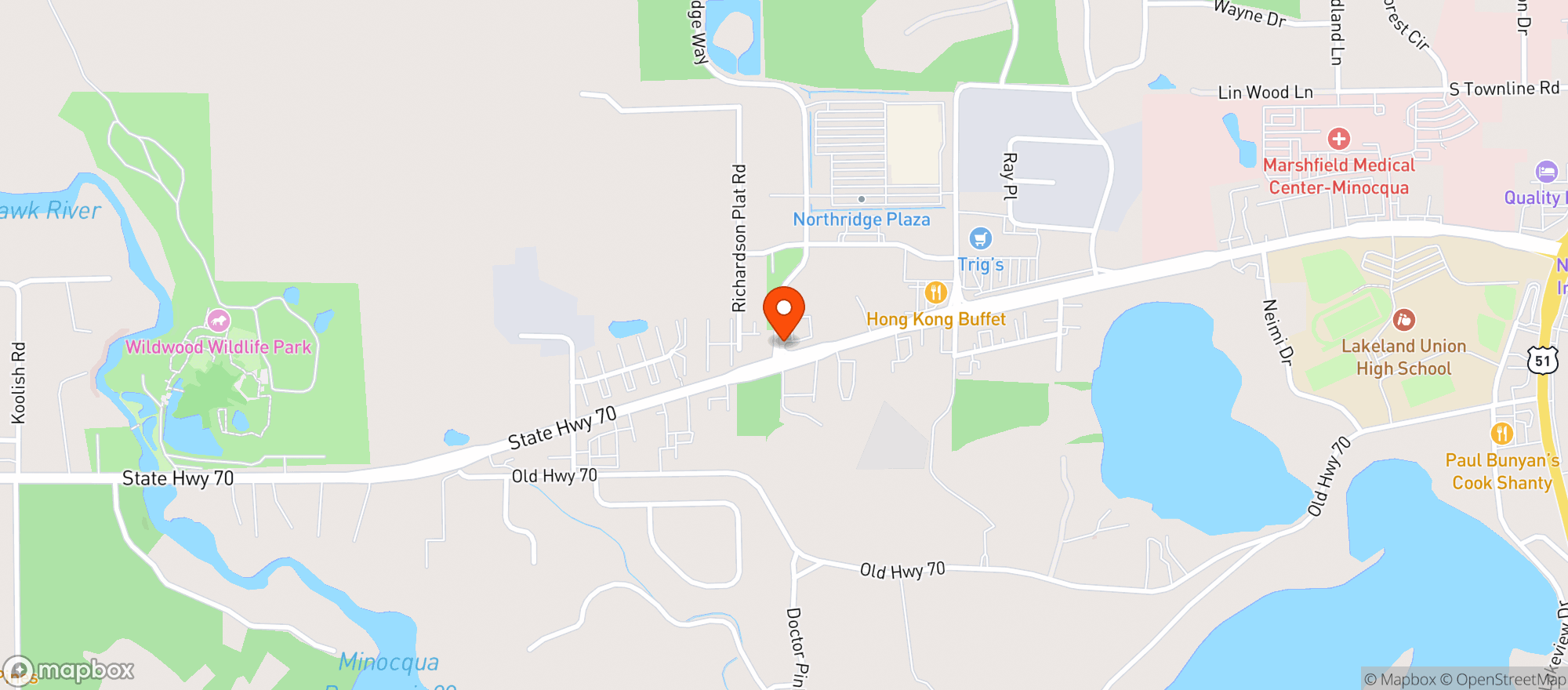 Map showing Walmart Supercenter