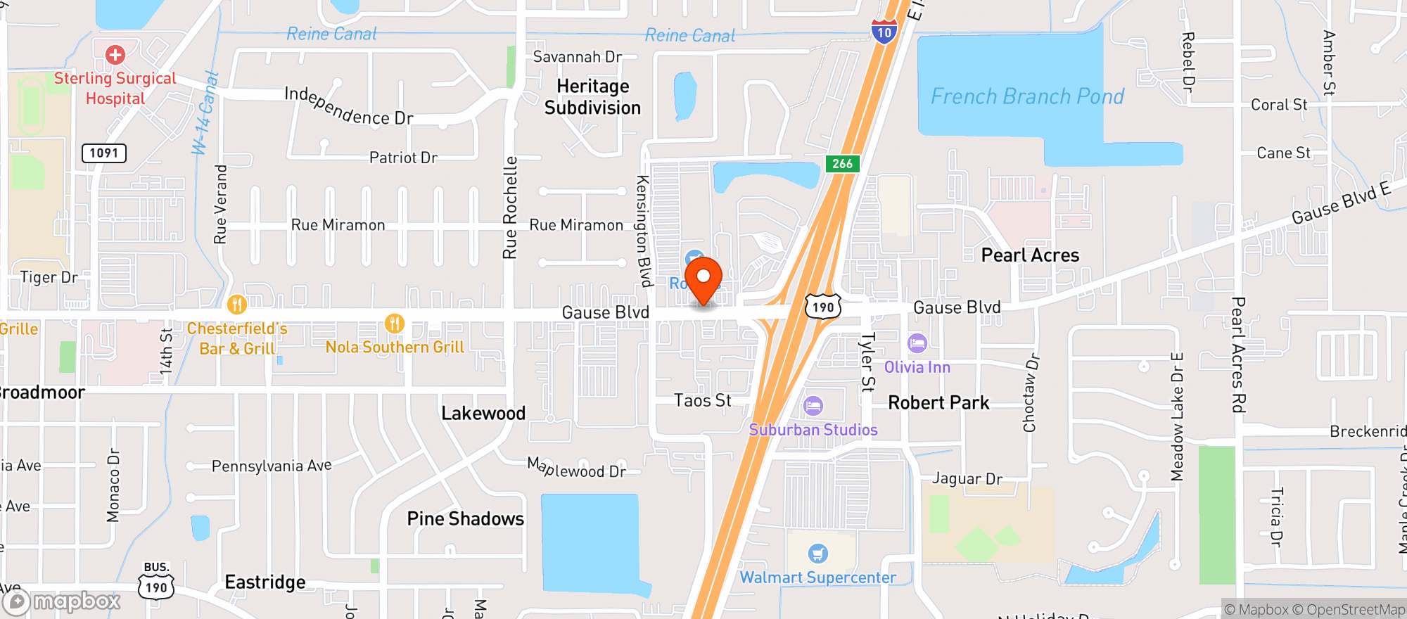 Map showing ROUSES SUPERMARKET