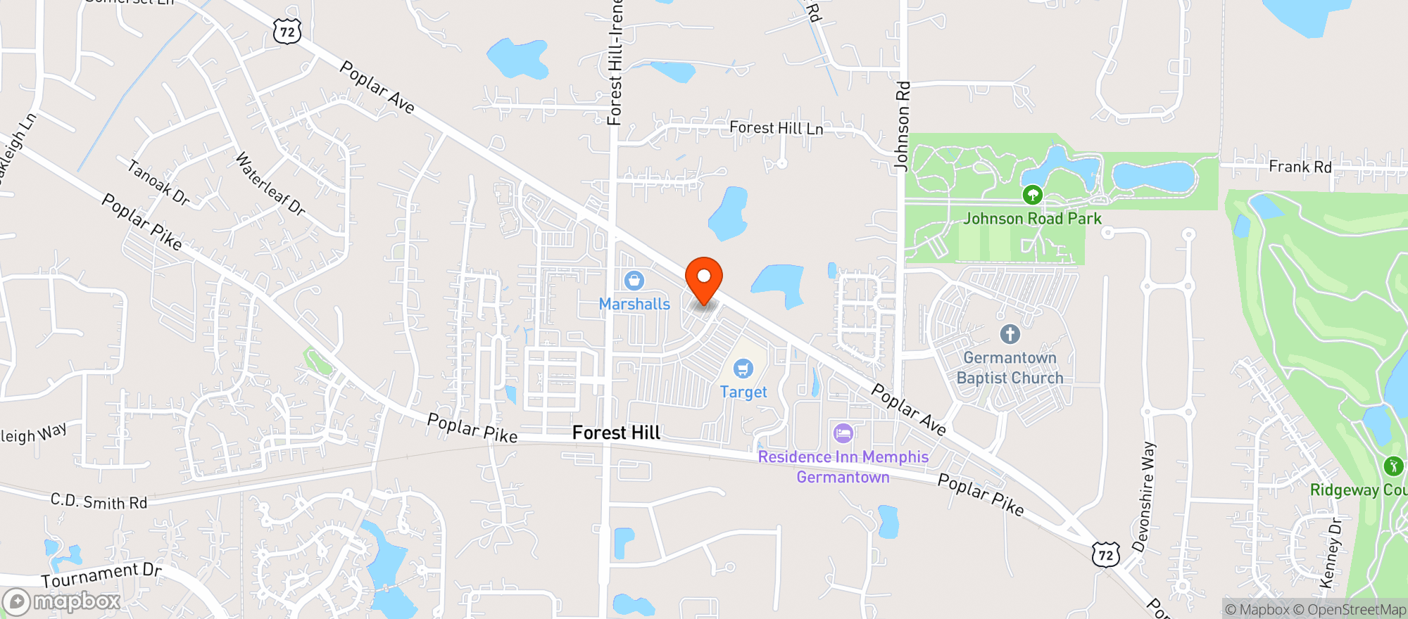 Map showing Target Store