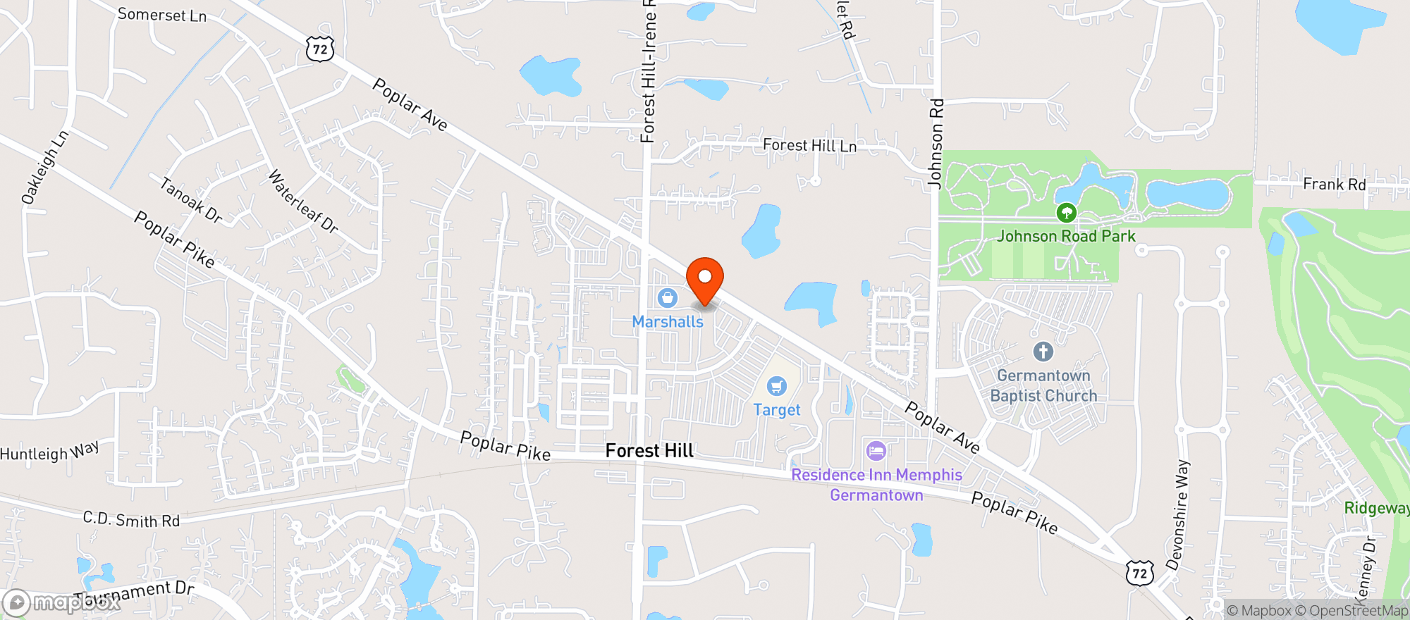 Map showing Blue Honey Bistro
