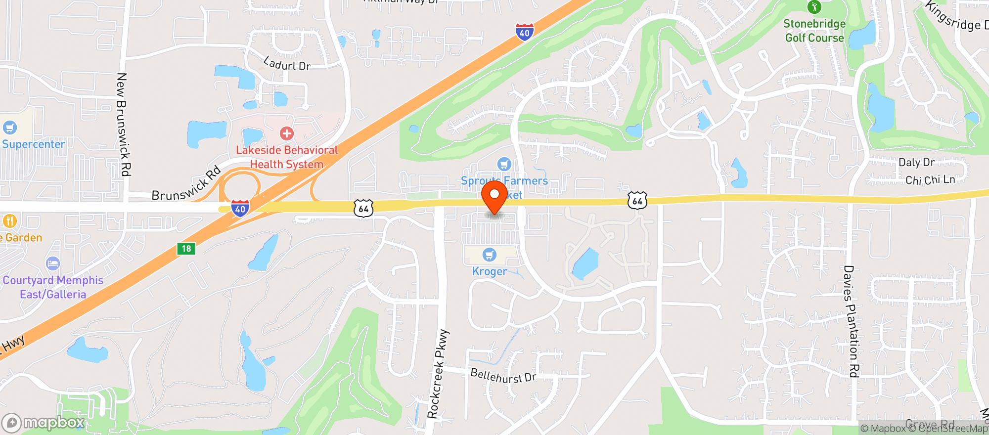 Map showing Kroger Fuel Center #440