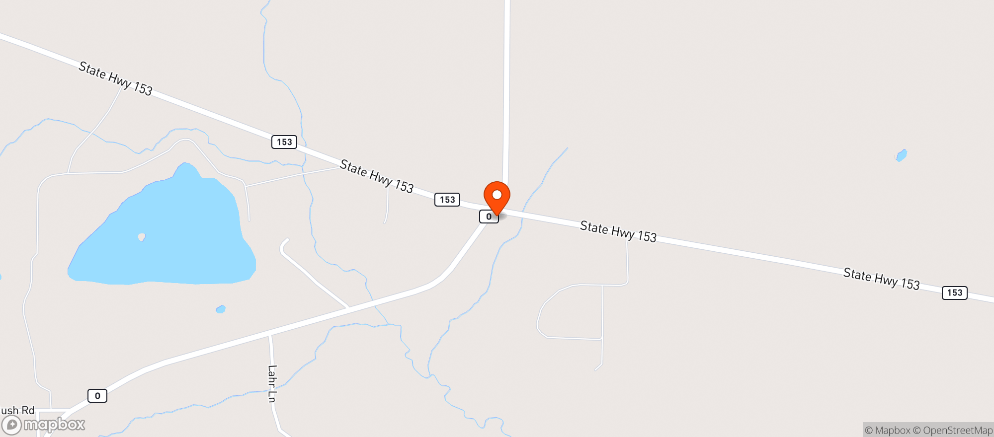 Map showing Hog Creek Bar + Grill
