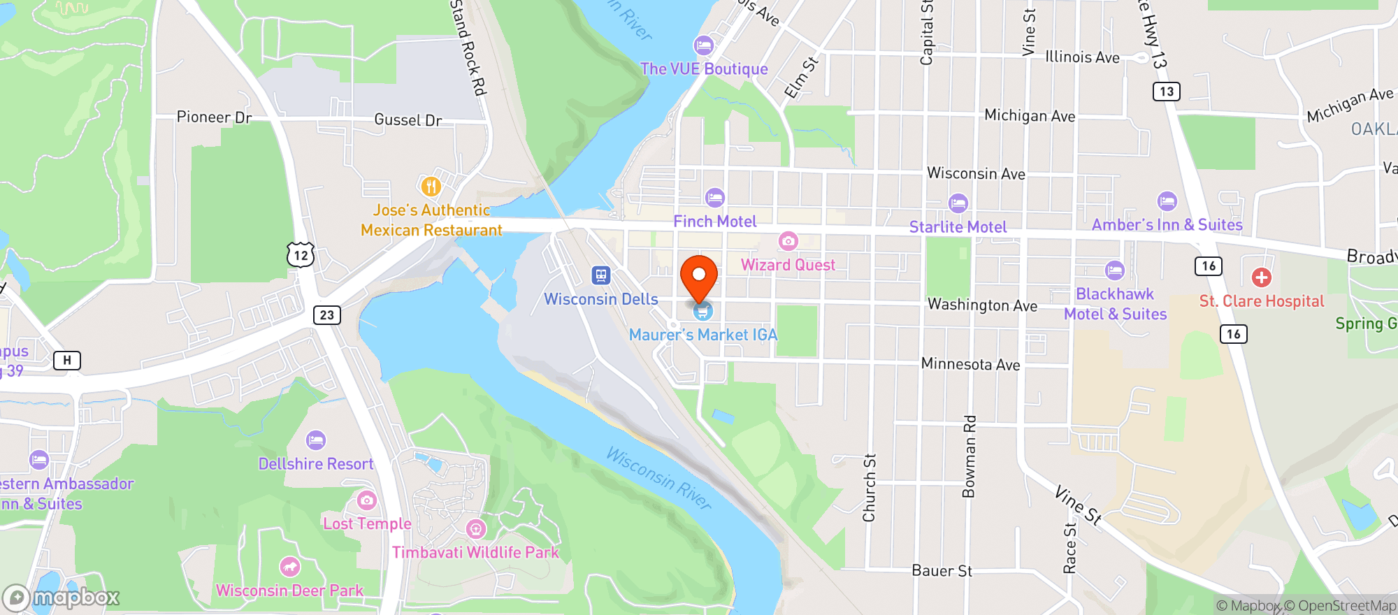 Map showing Maurer S Market