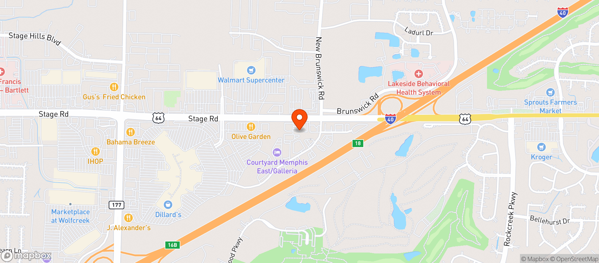 Map showing Wayne S Wine& Liquor