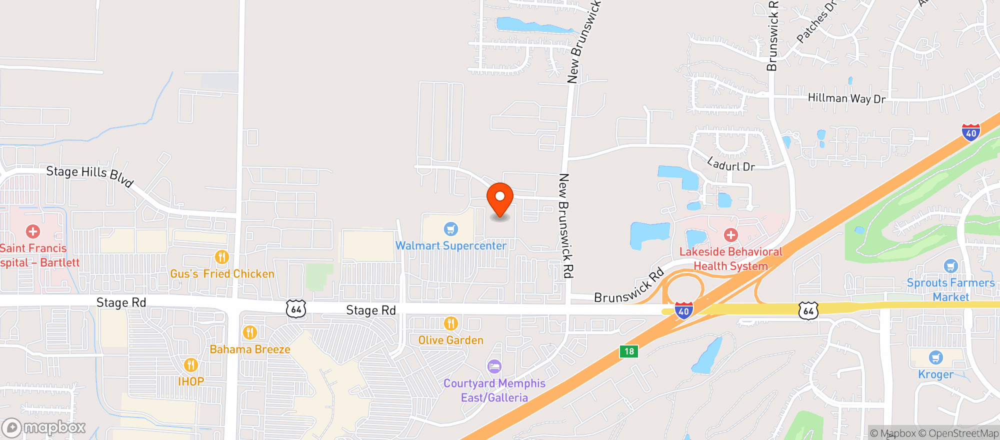 Map showing Sams Club #6260