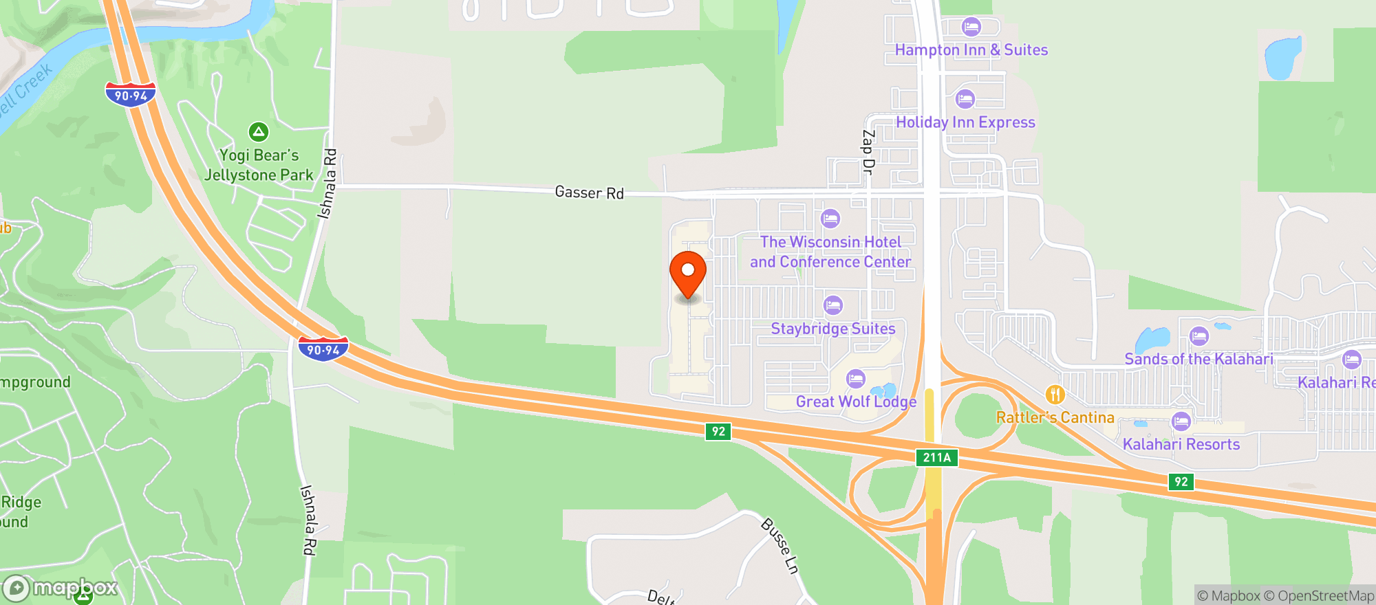 Map showing Gnc