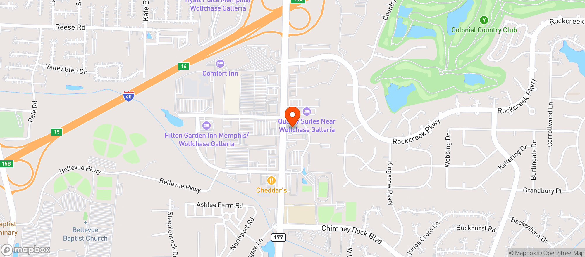 Map showing Vitamin Shoppe - Cordova