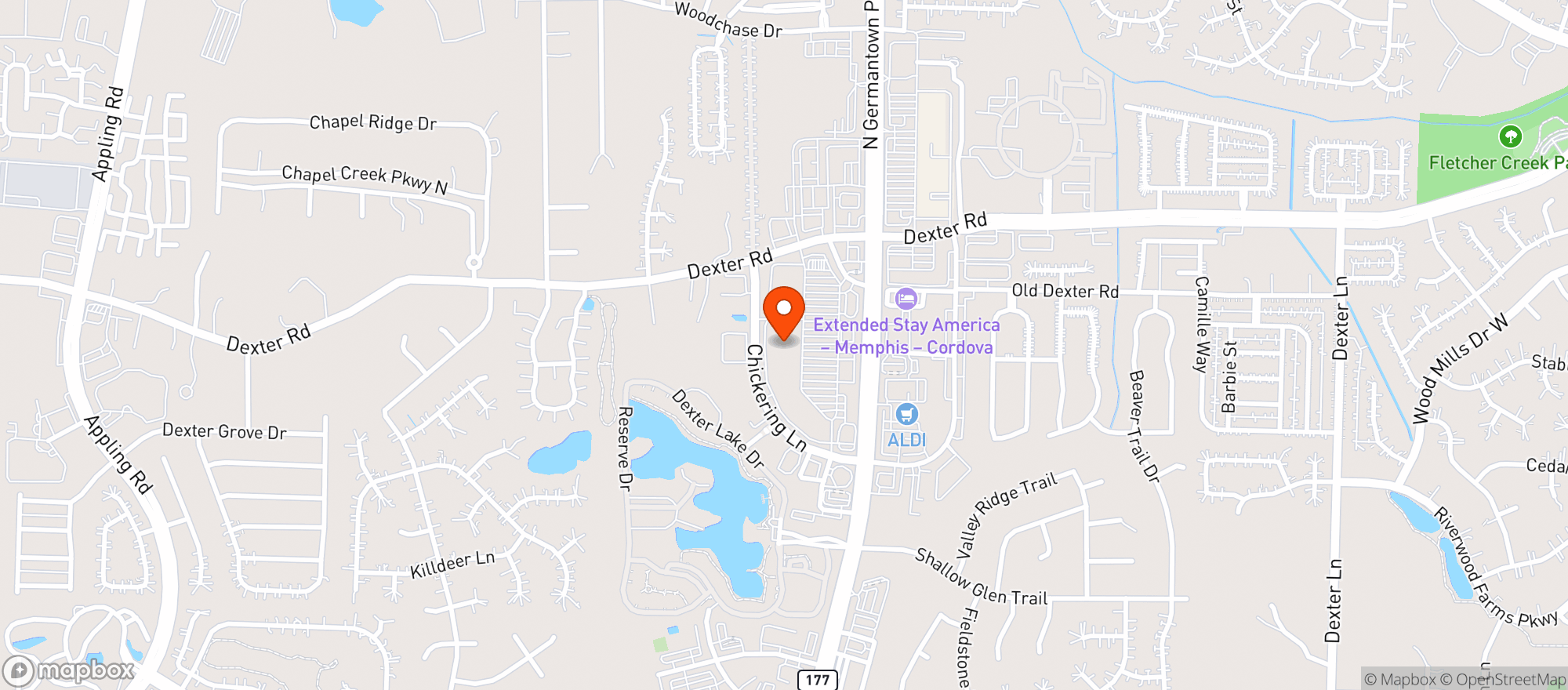 Map showing Kroger