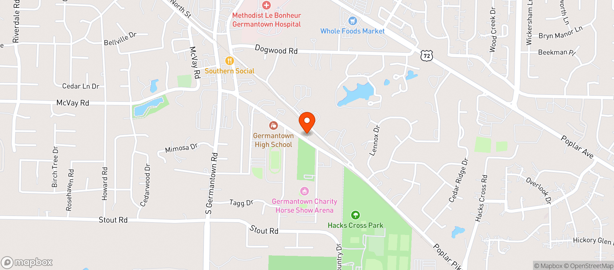Map showing Limelight Restaurant