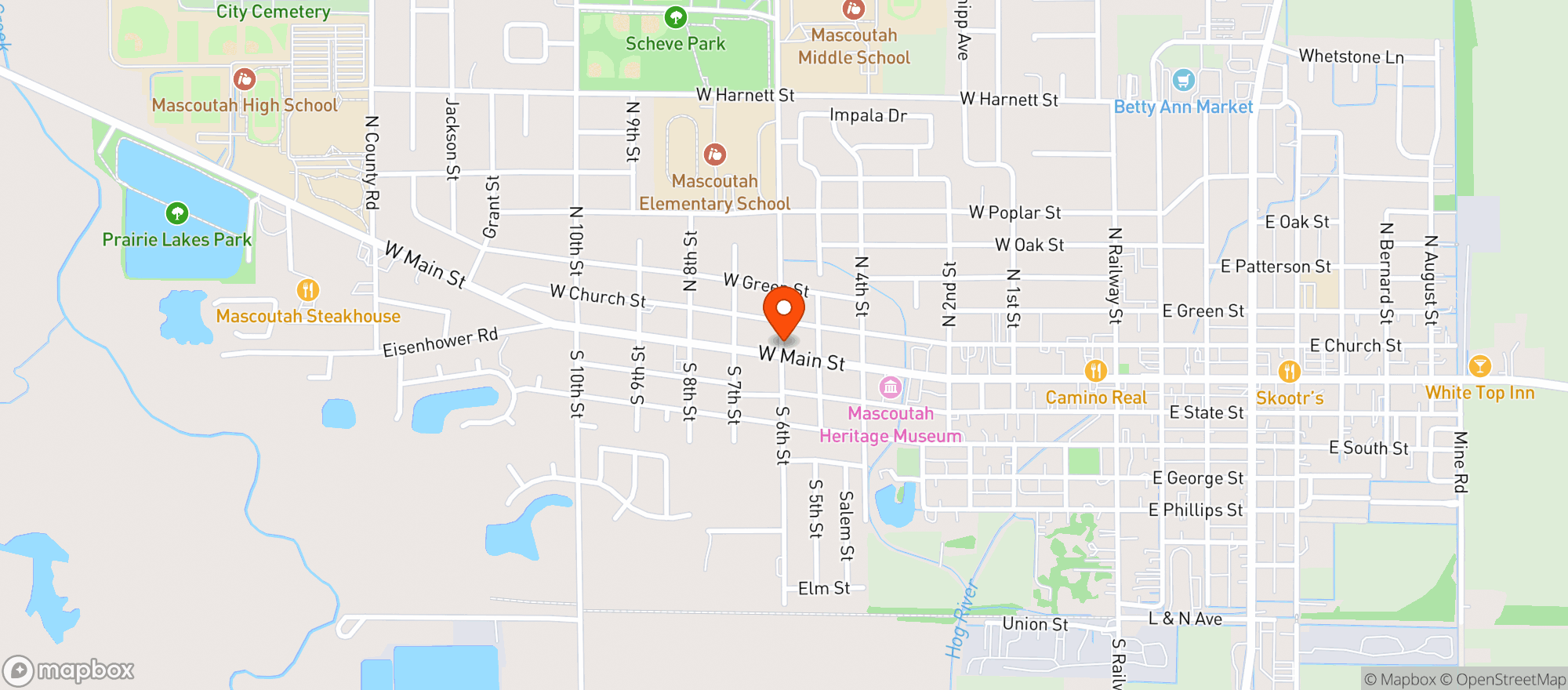 Map showing Quick Stop