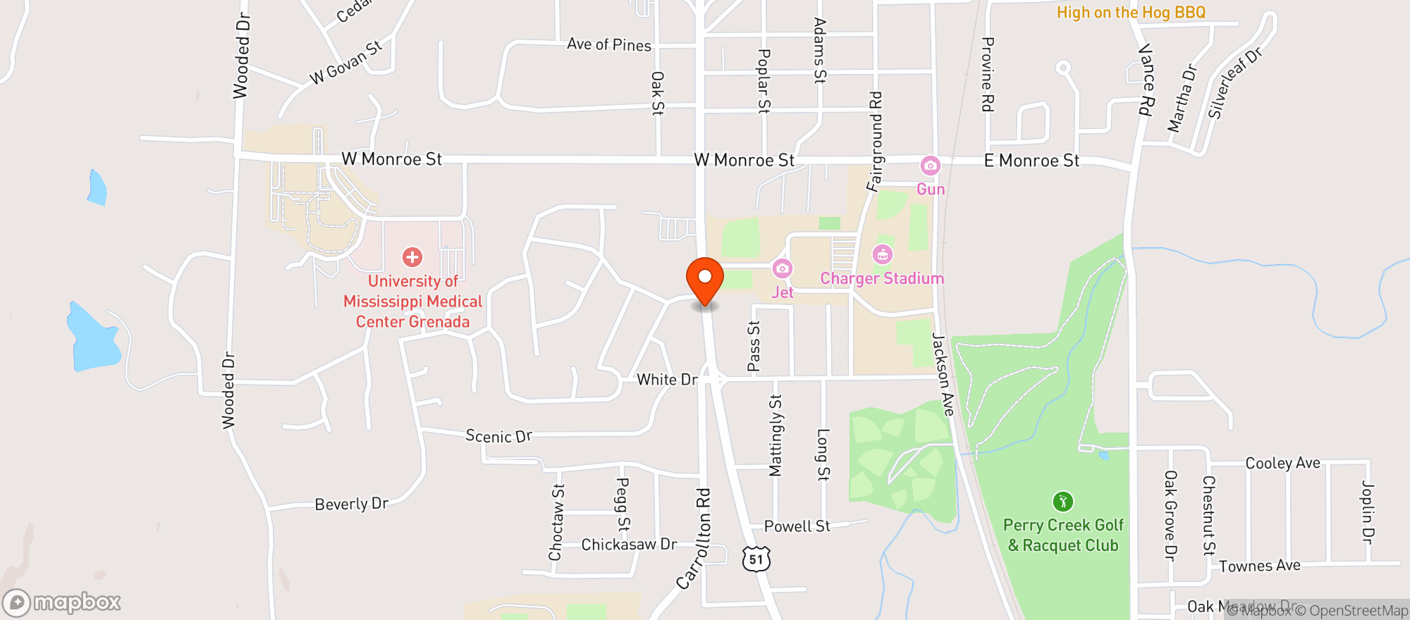 Map showing Sprint Mart