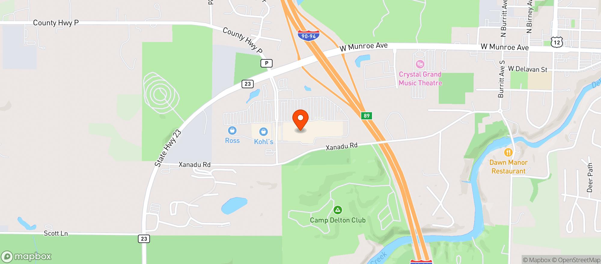Map showing Walmart Supercenter