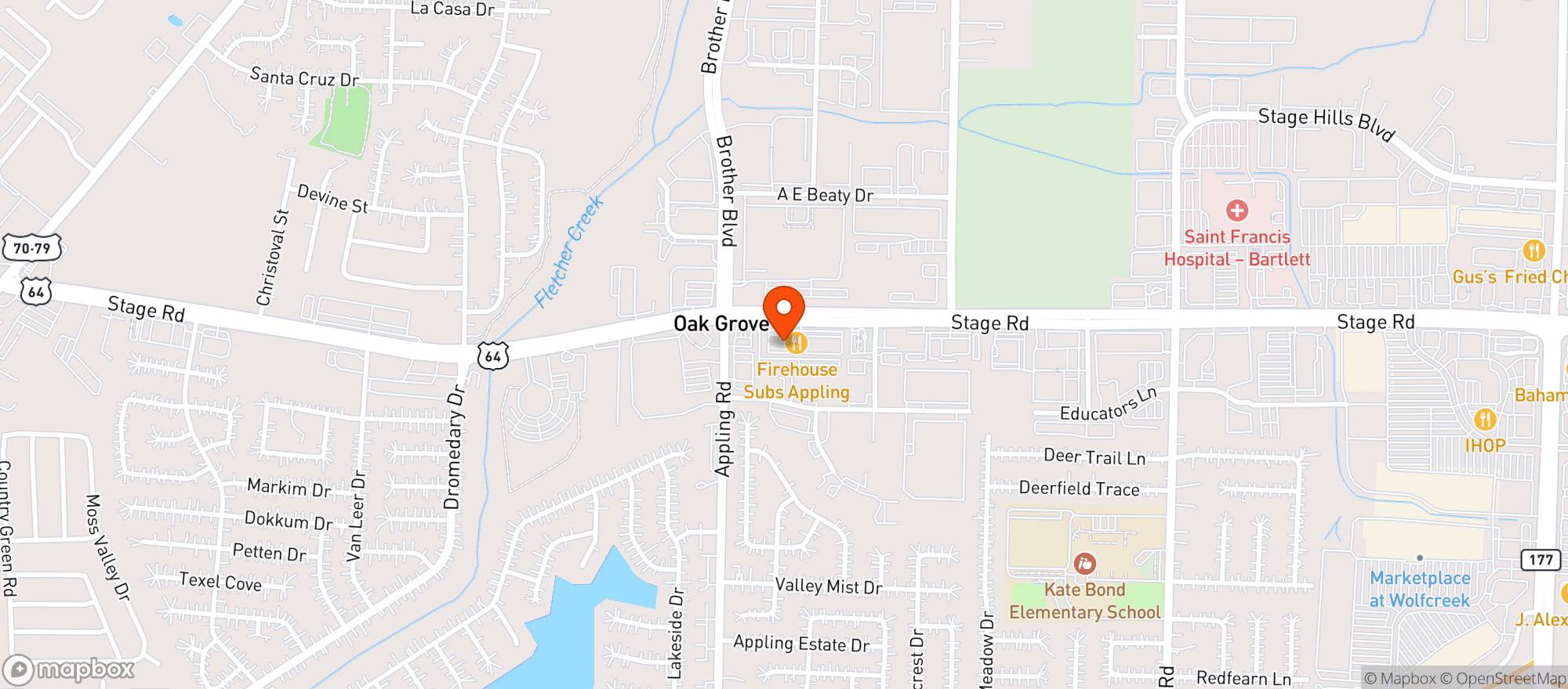 Map showing Jehu Wine & Spirits