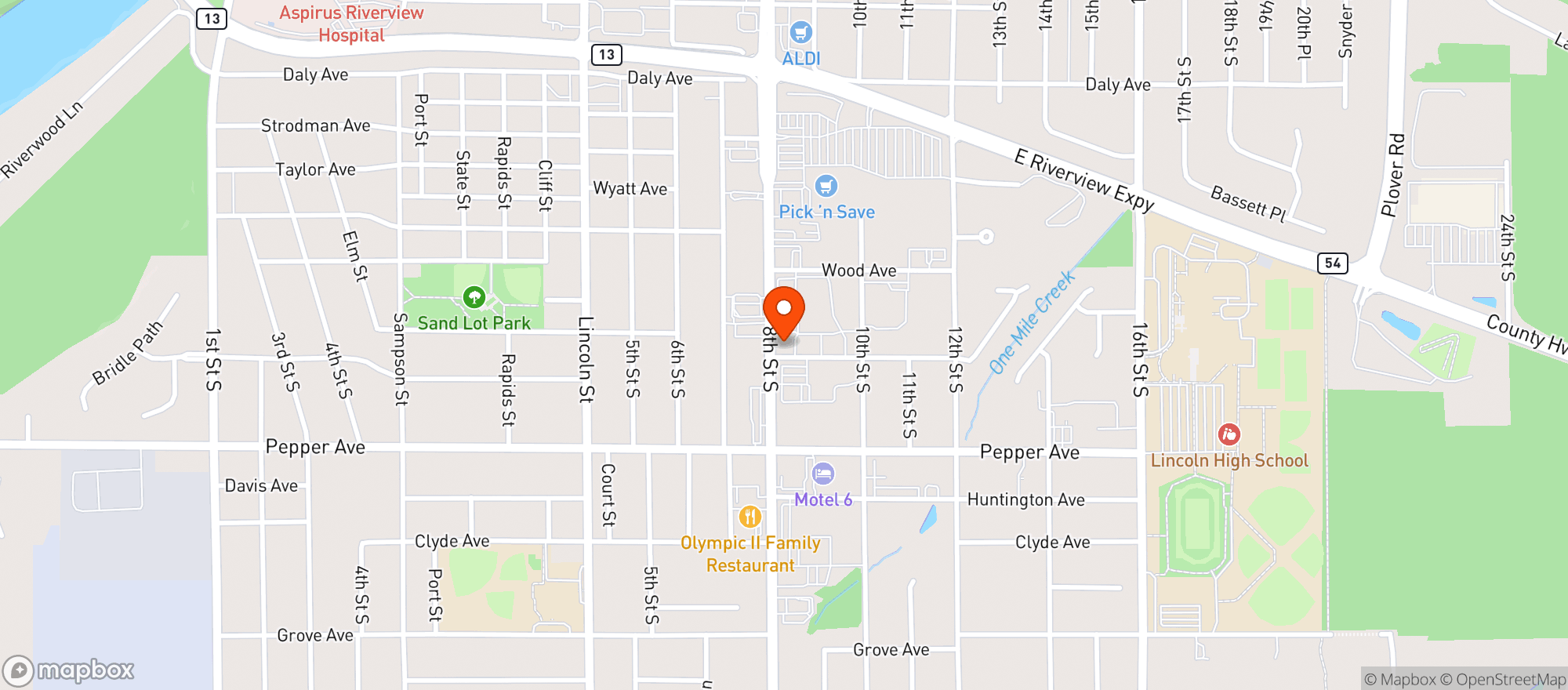 Map showing Kellys Liquor Store