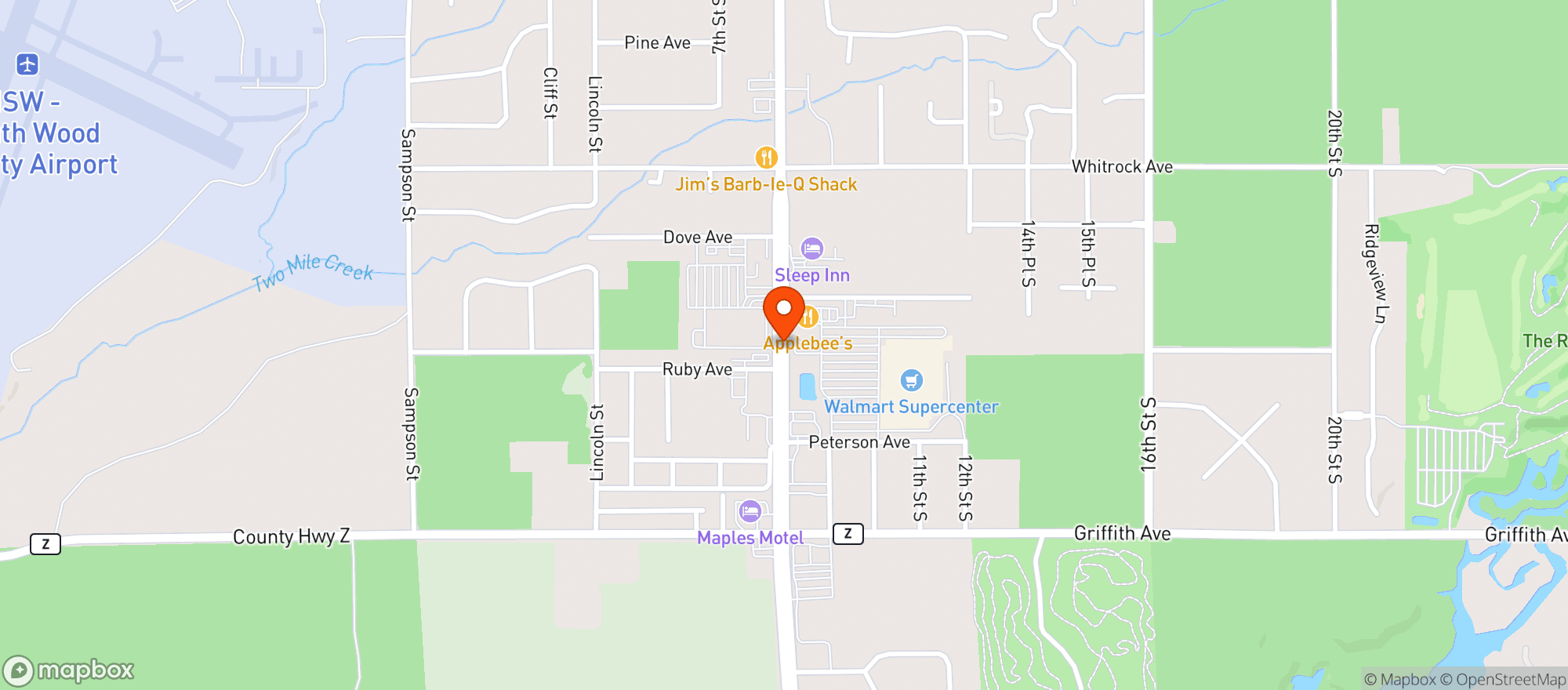 Map showing Walmart Supercenter