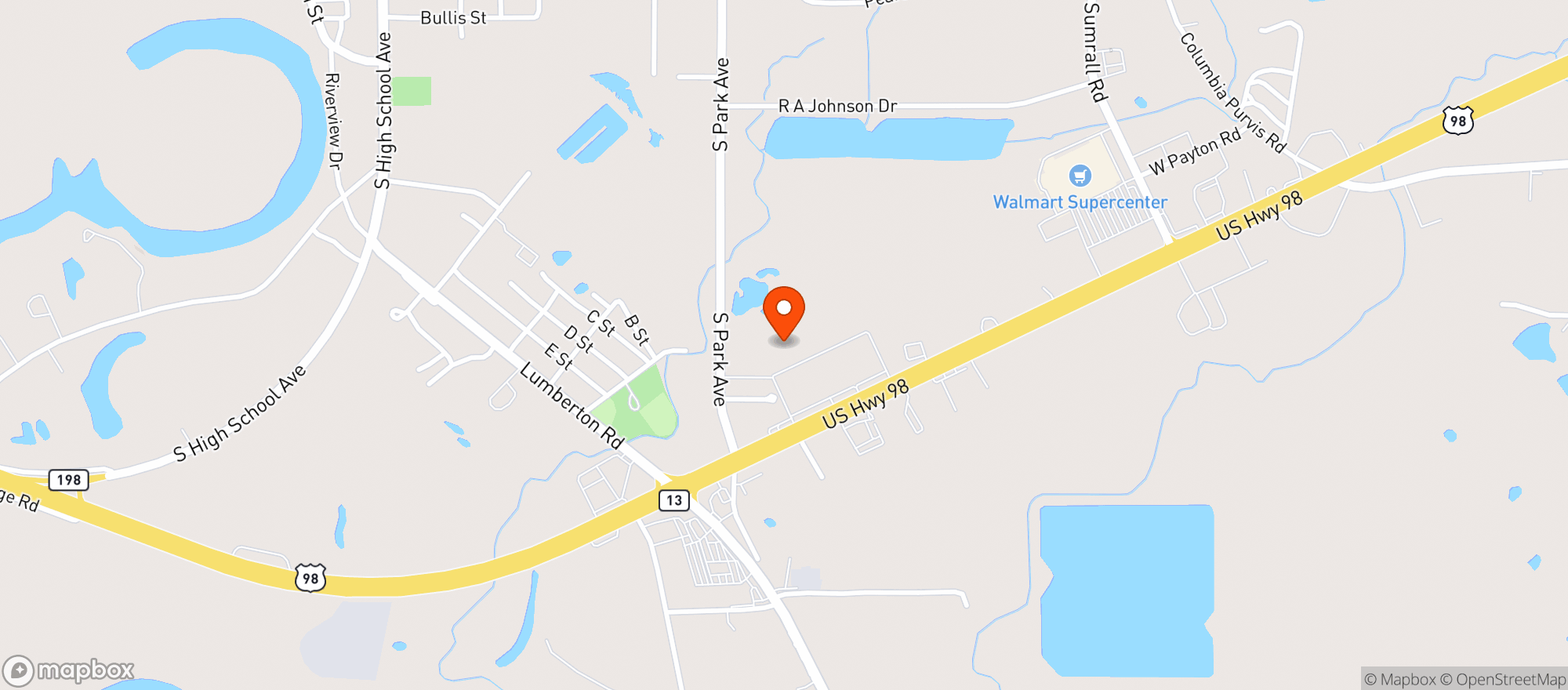 Map showing Ramey's