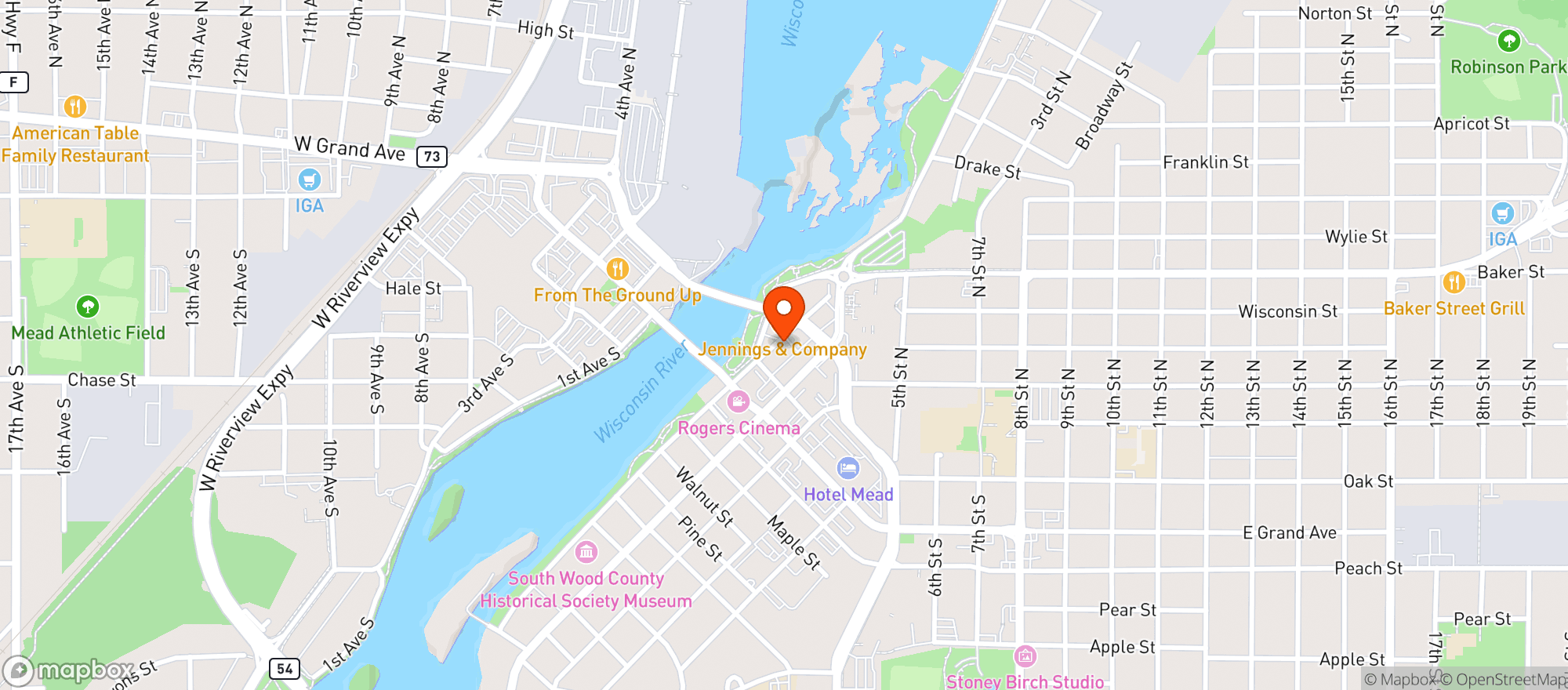 Map showing Hollyrocks
