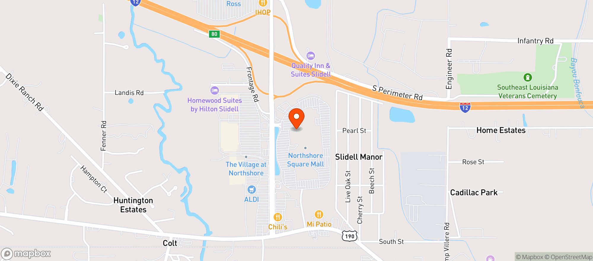 Map showing Chilis Grill & Bar