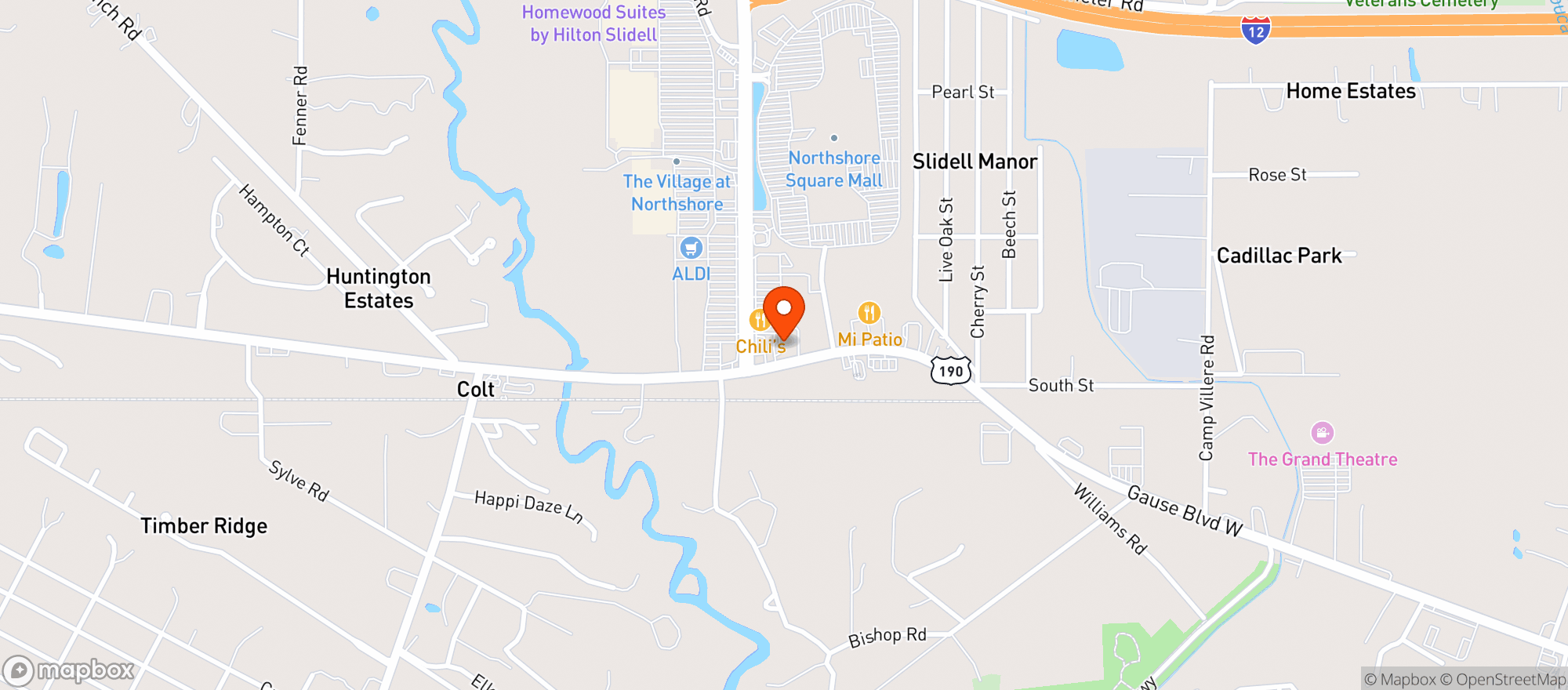 Map showing Walgreens