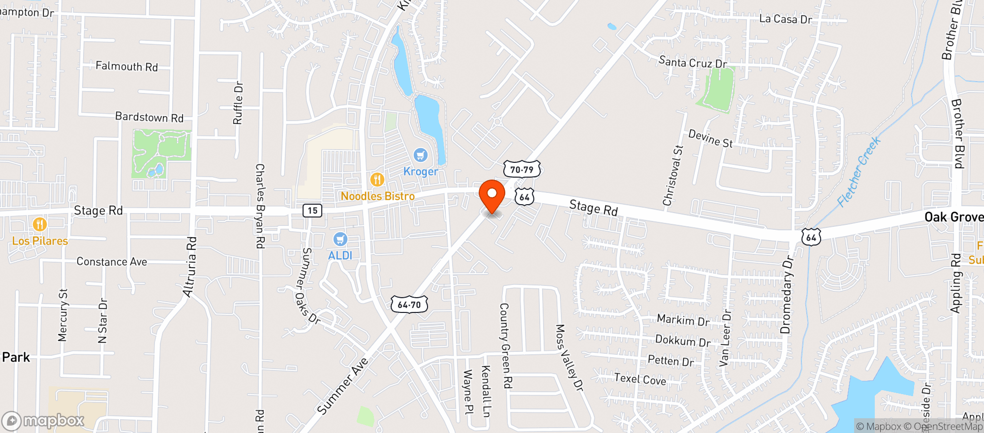 Map showing Bartlett Wine & Spirits