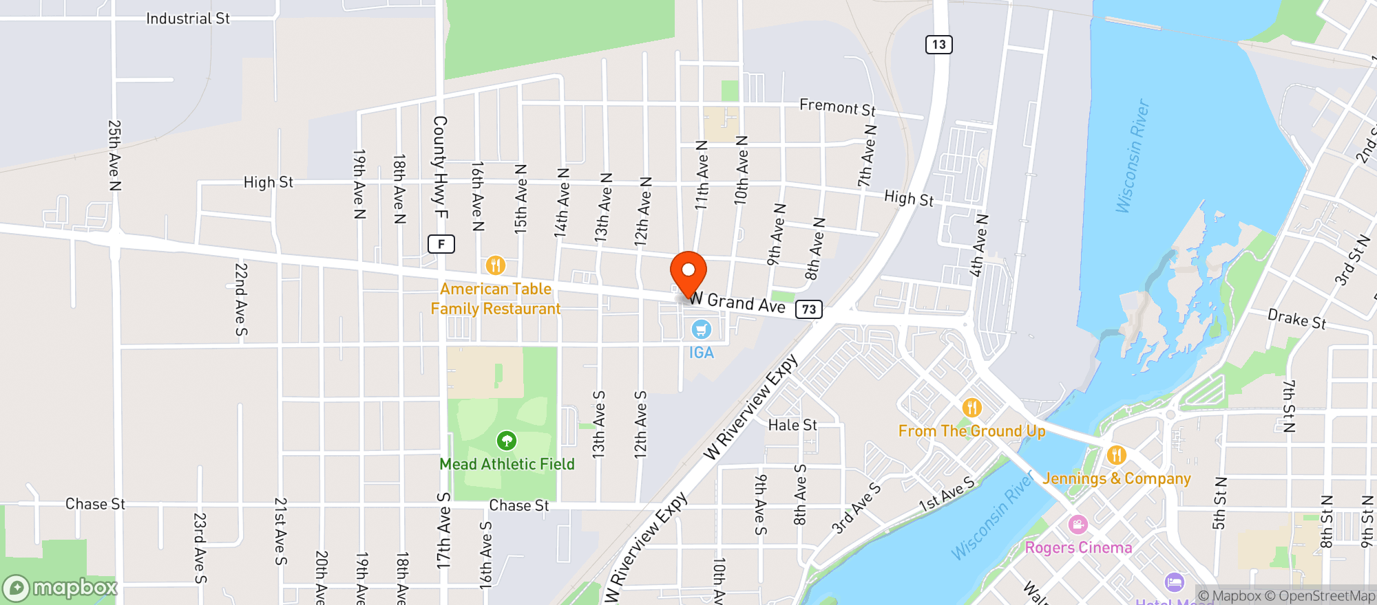 Map showing Westgrand Foods Inc
