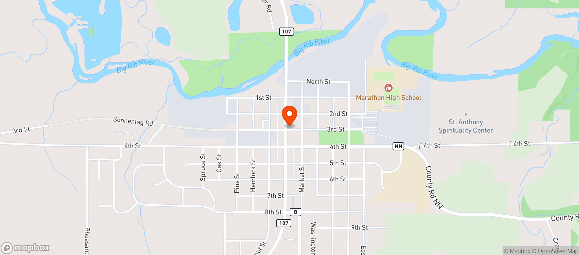 Map showing Arrow Tap