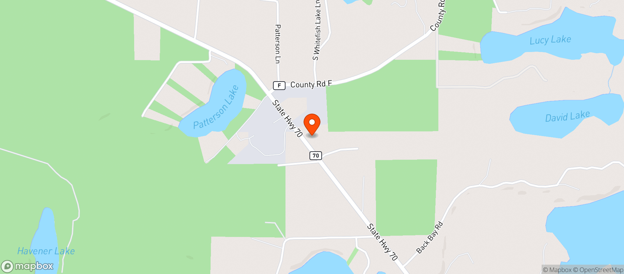 Map showing County Line Store