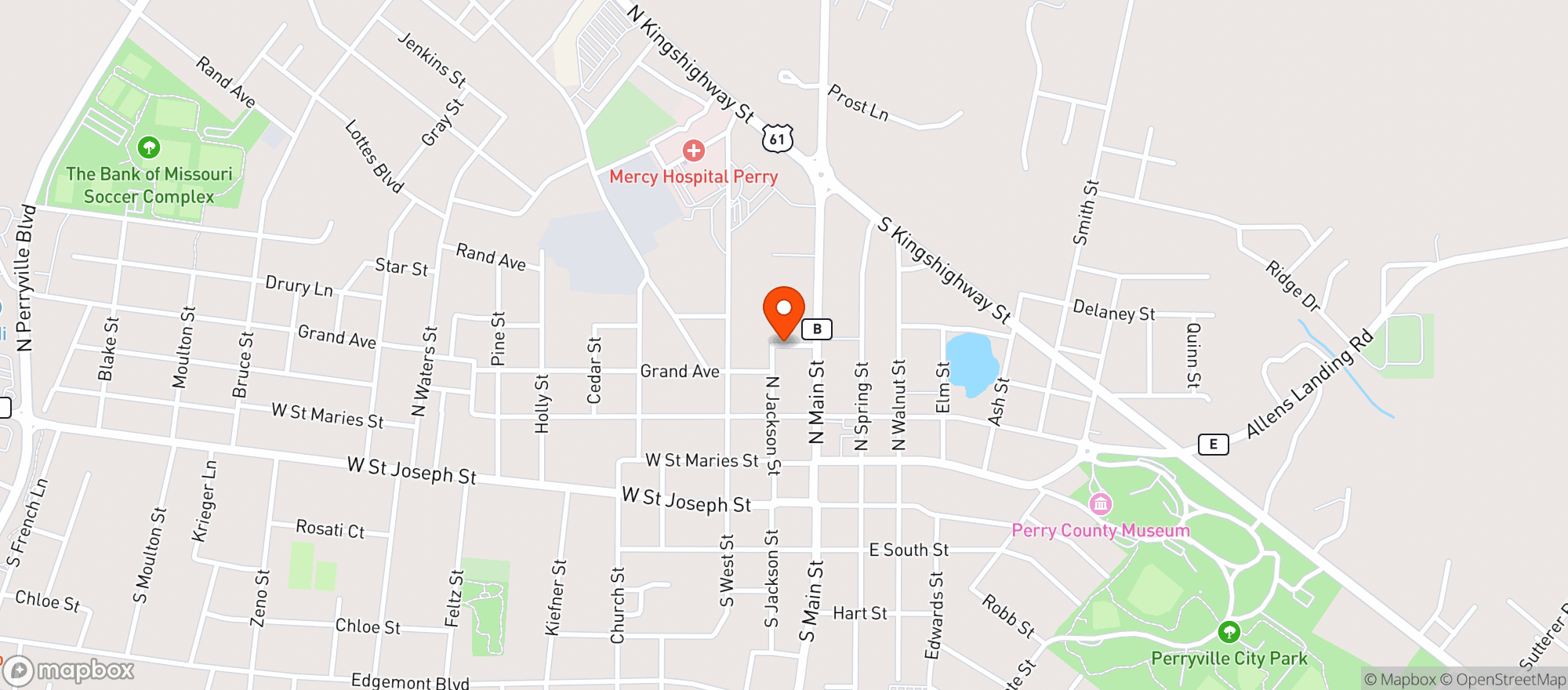 Map showing American Legion