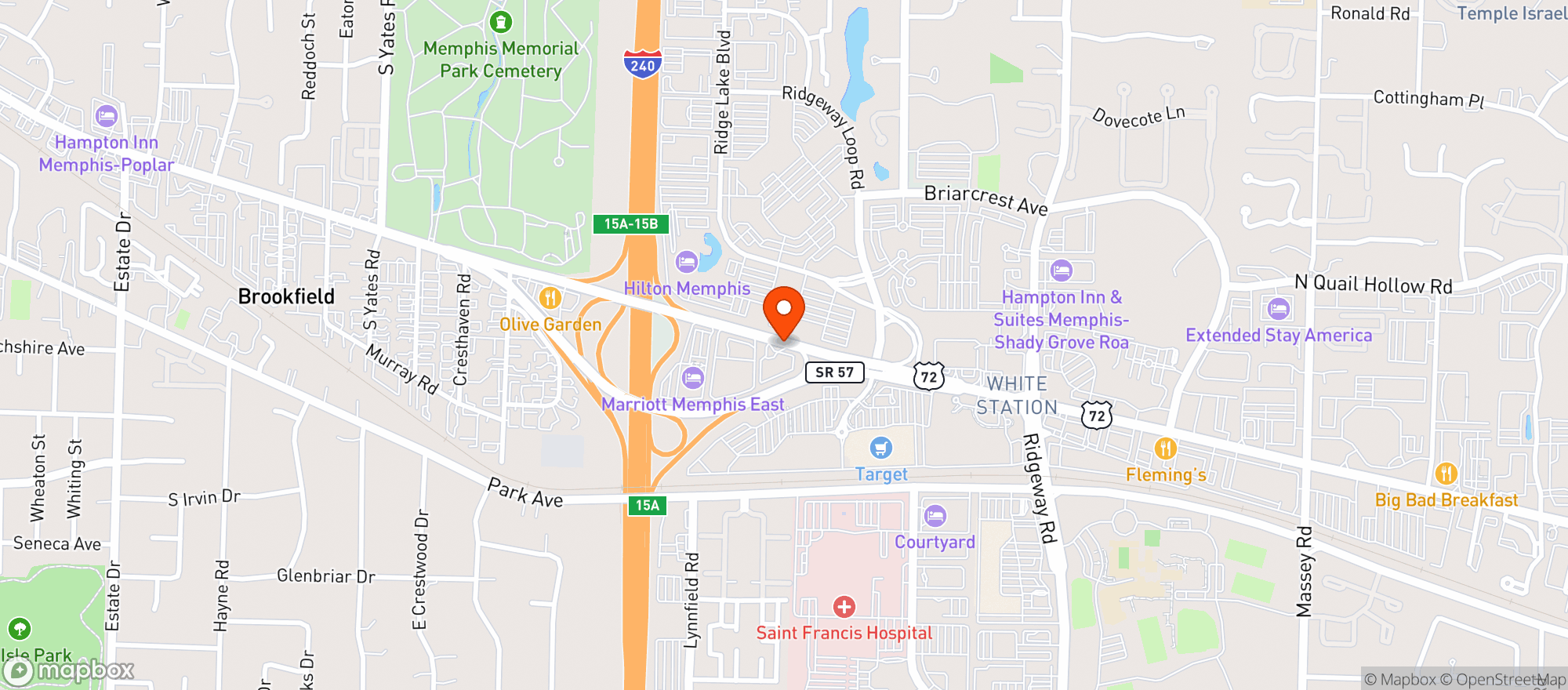 Map showing Target Store