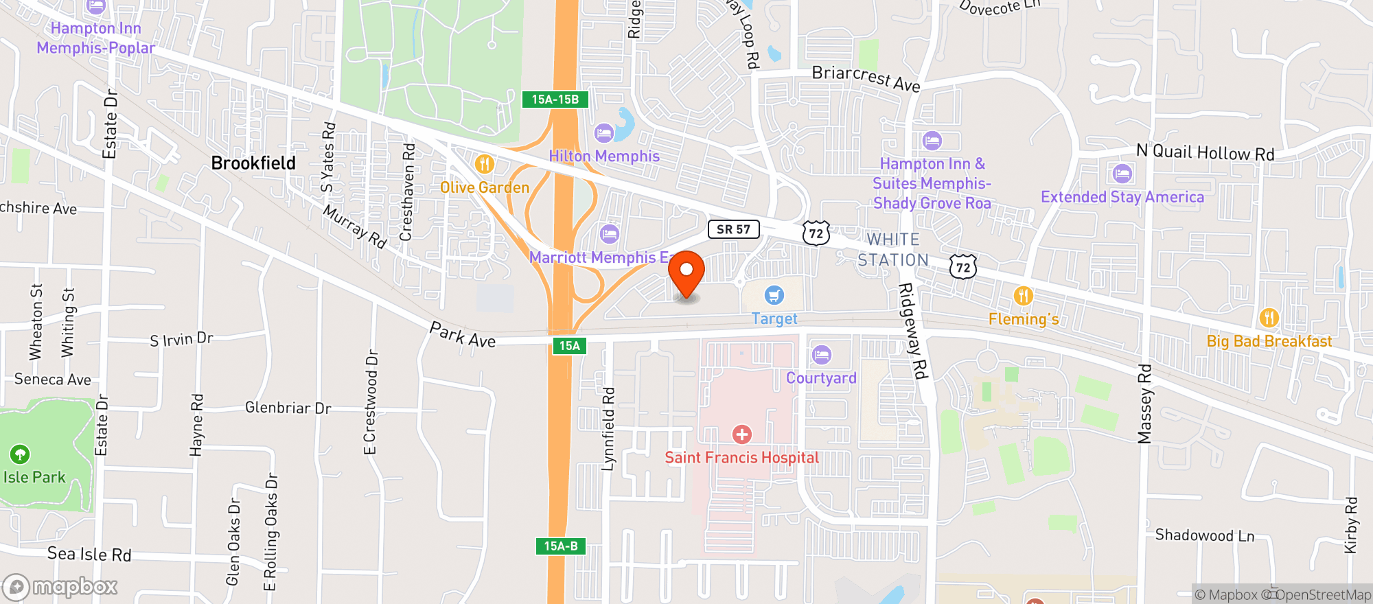 Map showing Buster S Liquors (east)