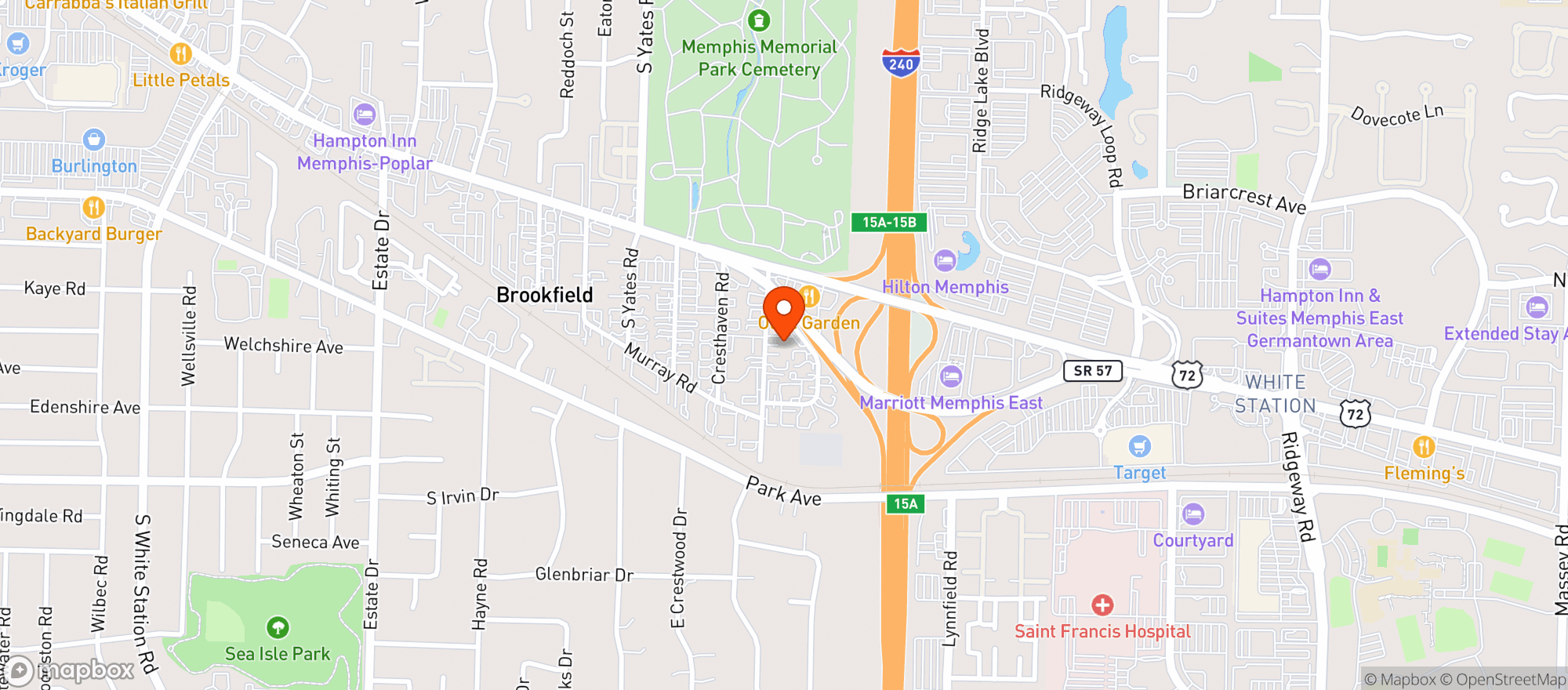 Map showing Eden Spa and Laser