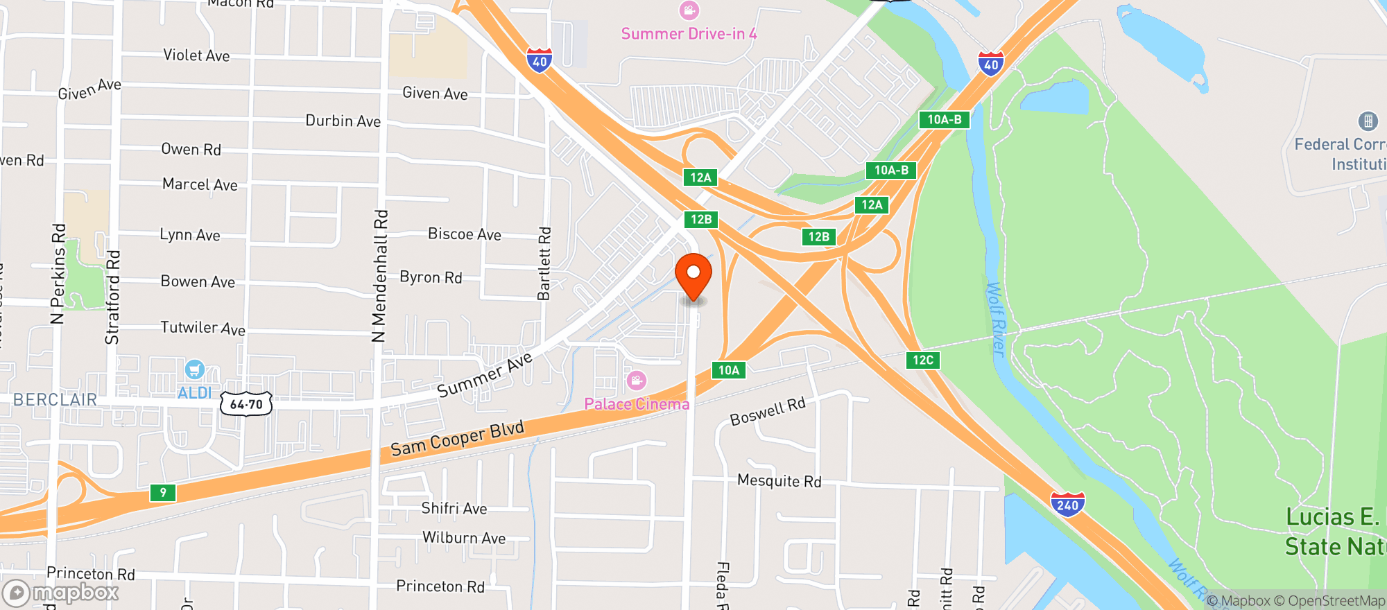 Map showing Earls Discount Market