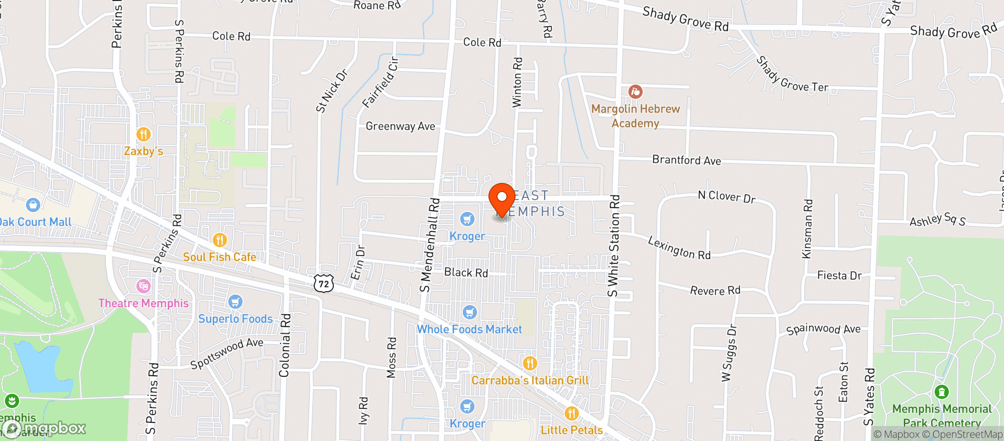 Map showing Doubletree Hotel