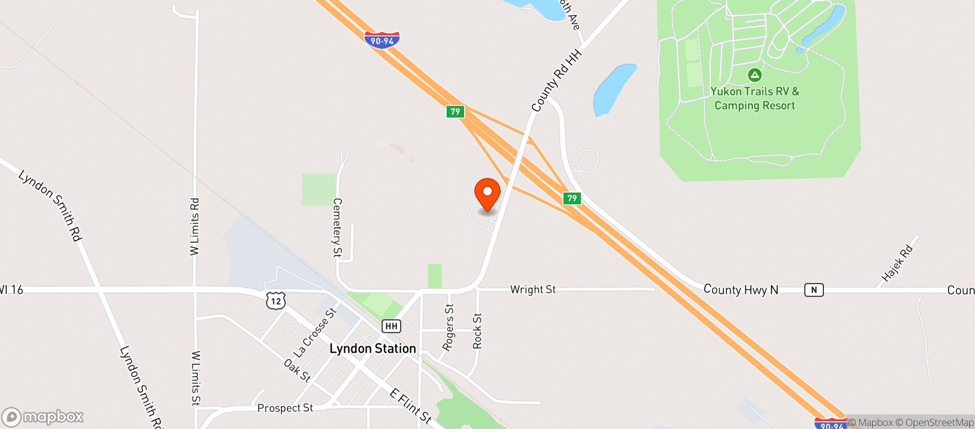 Map showing Pops Mart #206(Lyndon St)