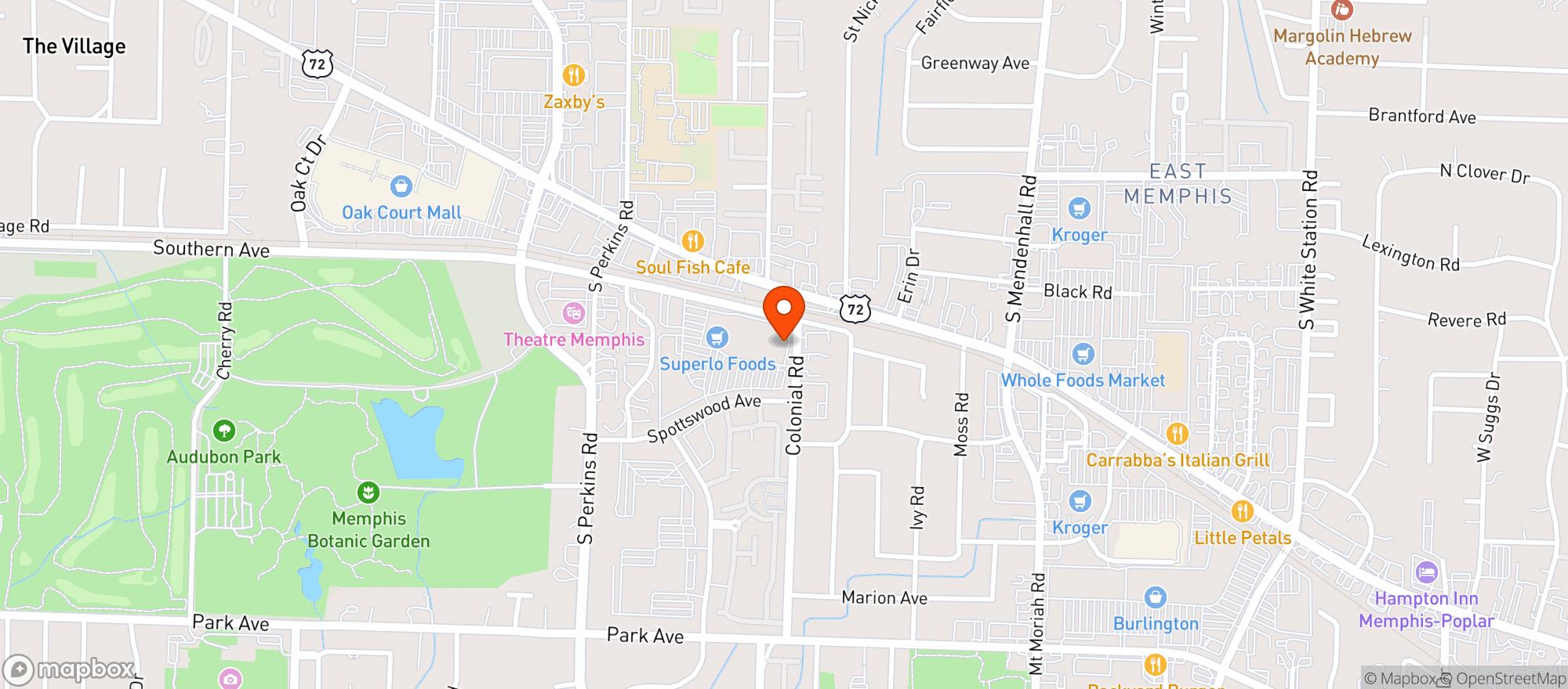 Map showing Target Store