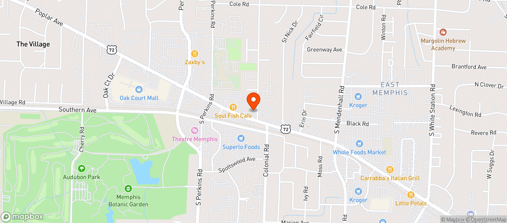 Map showing Swankys Taco Shop