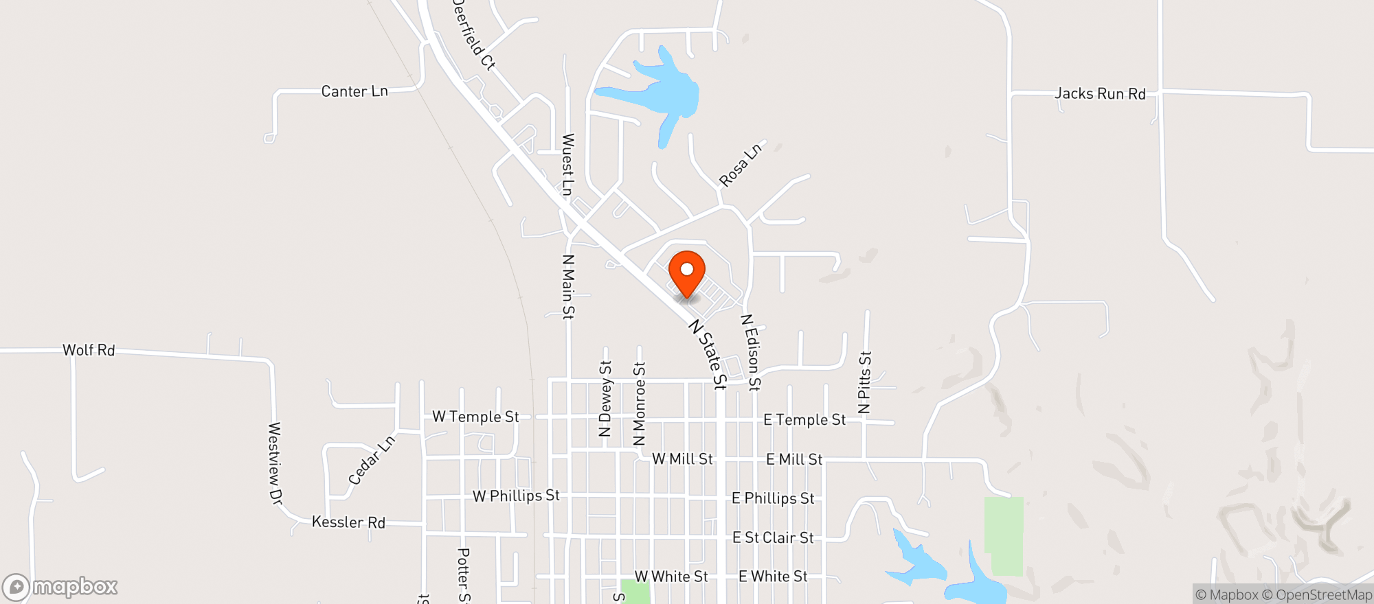 Map showing Freeburg Country Mart