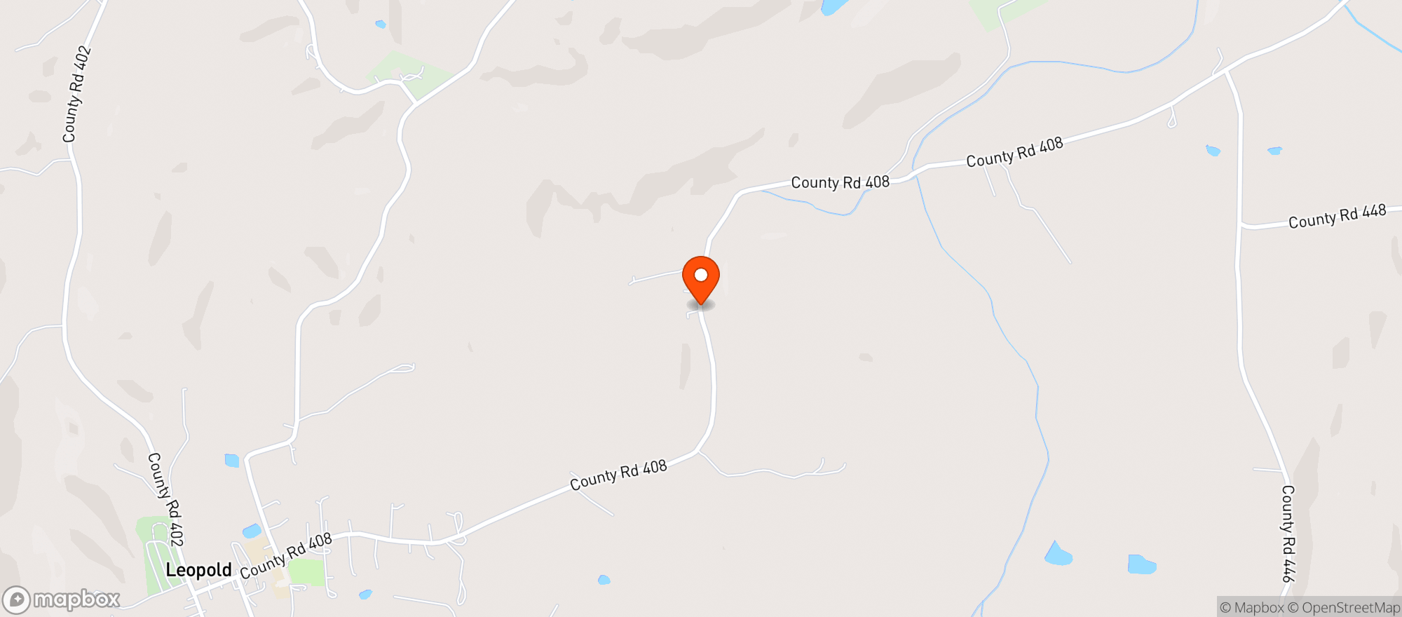 Map showing Leopold General Store