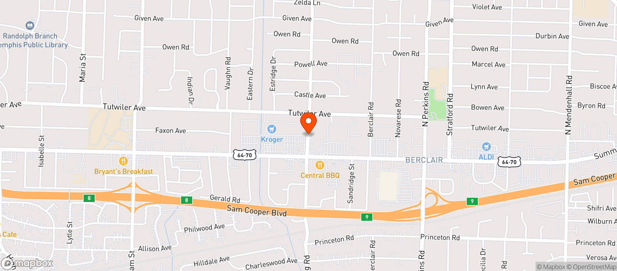 Map showing Z Mart