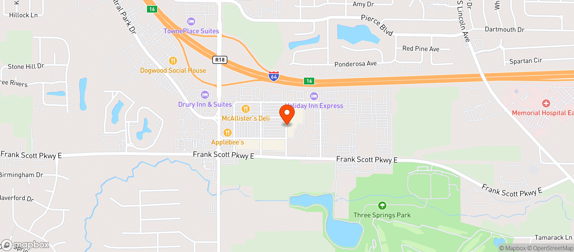 Map showing Target Store