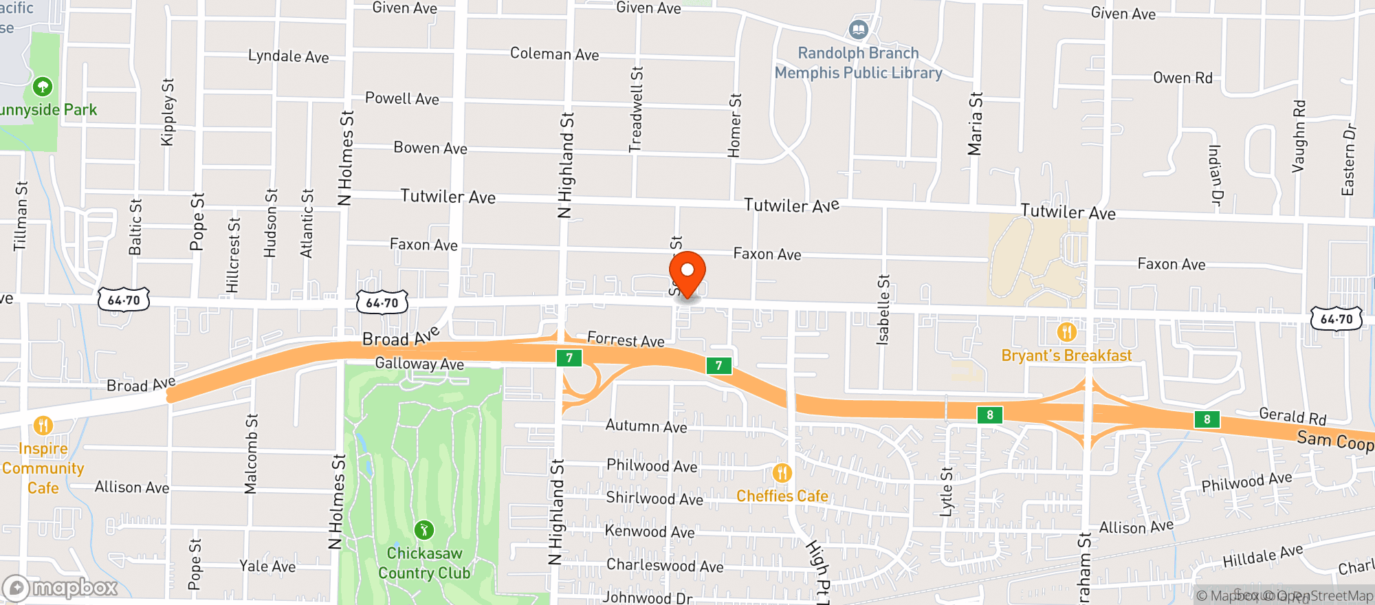 Map showing Sunoco