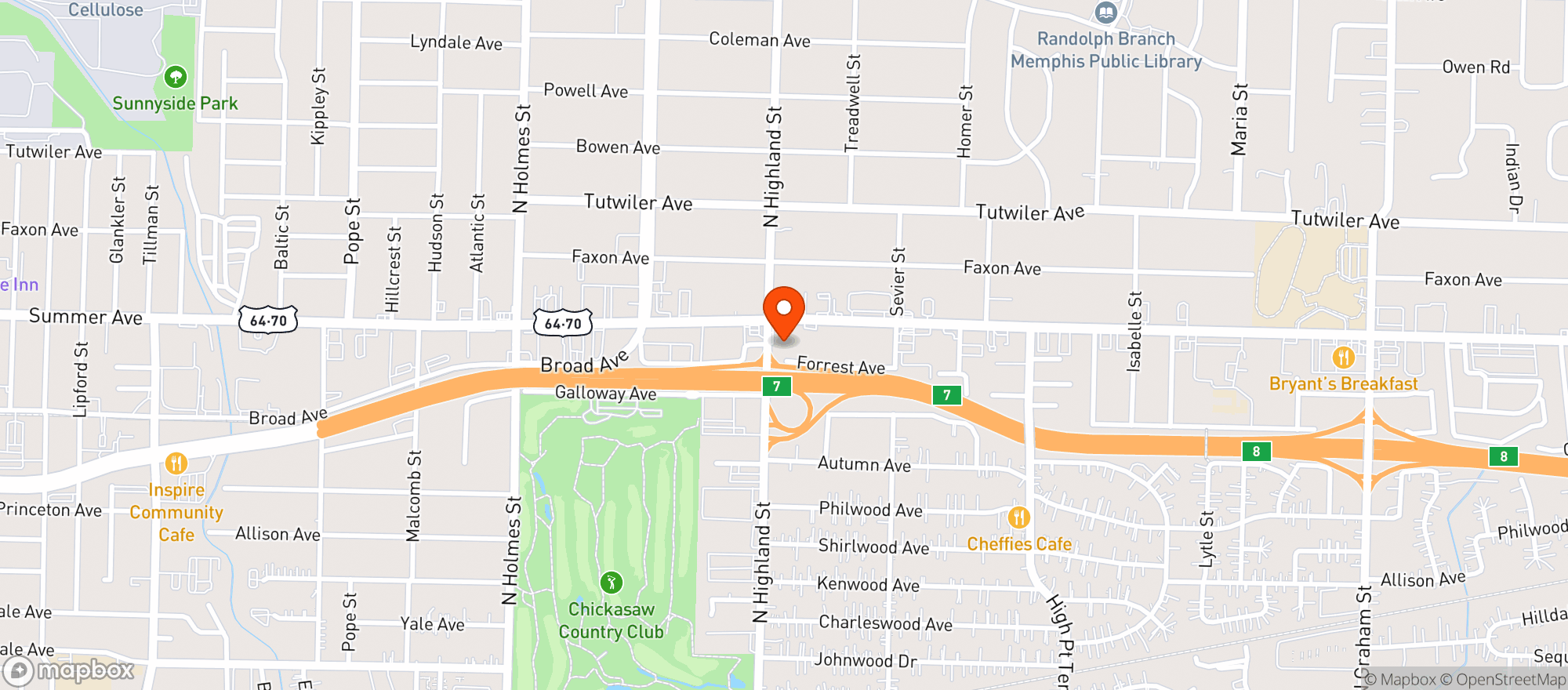 Map showing High Point Hemp
