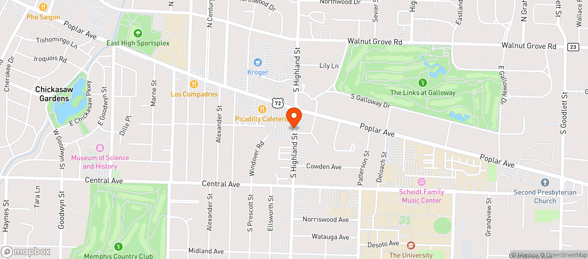 Map showing Busters Liquors & Wines