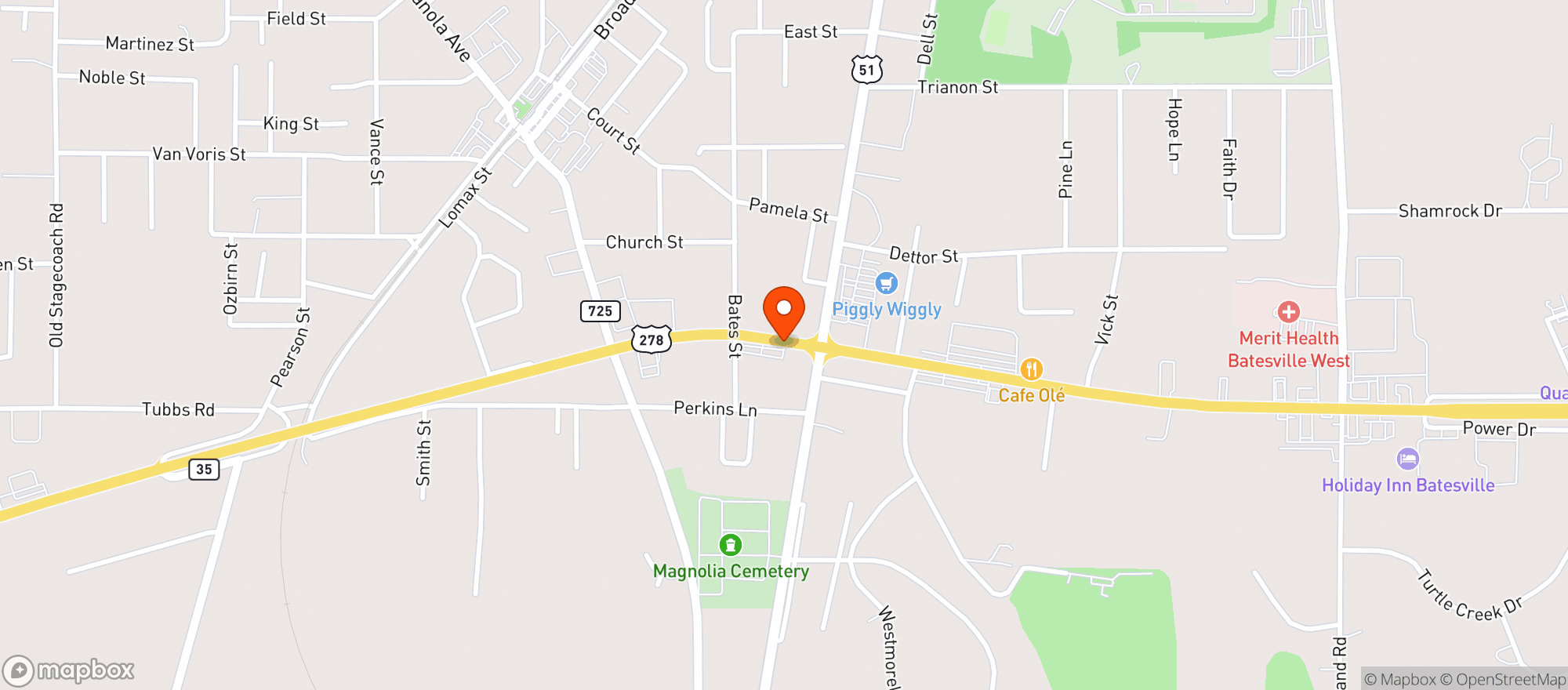 Map showing R & B Tobacco, Beer and Vapor