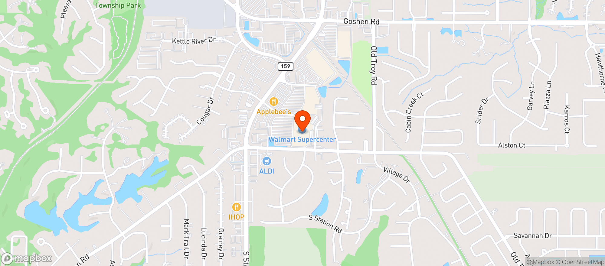 Map showing Walmart Supercenter