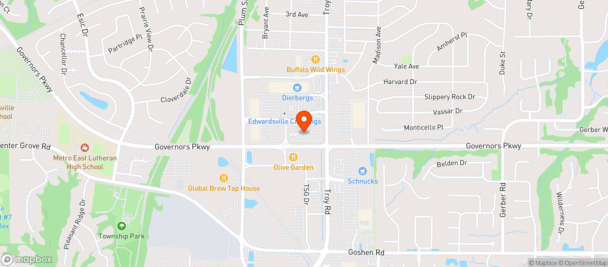 Map showing 54th Street Grill & Bar