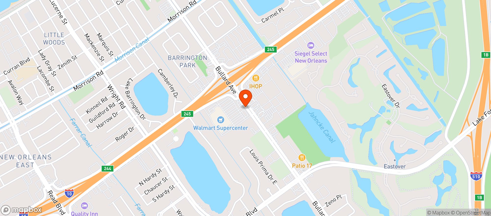 Map showing Walmart Supercenter