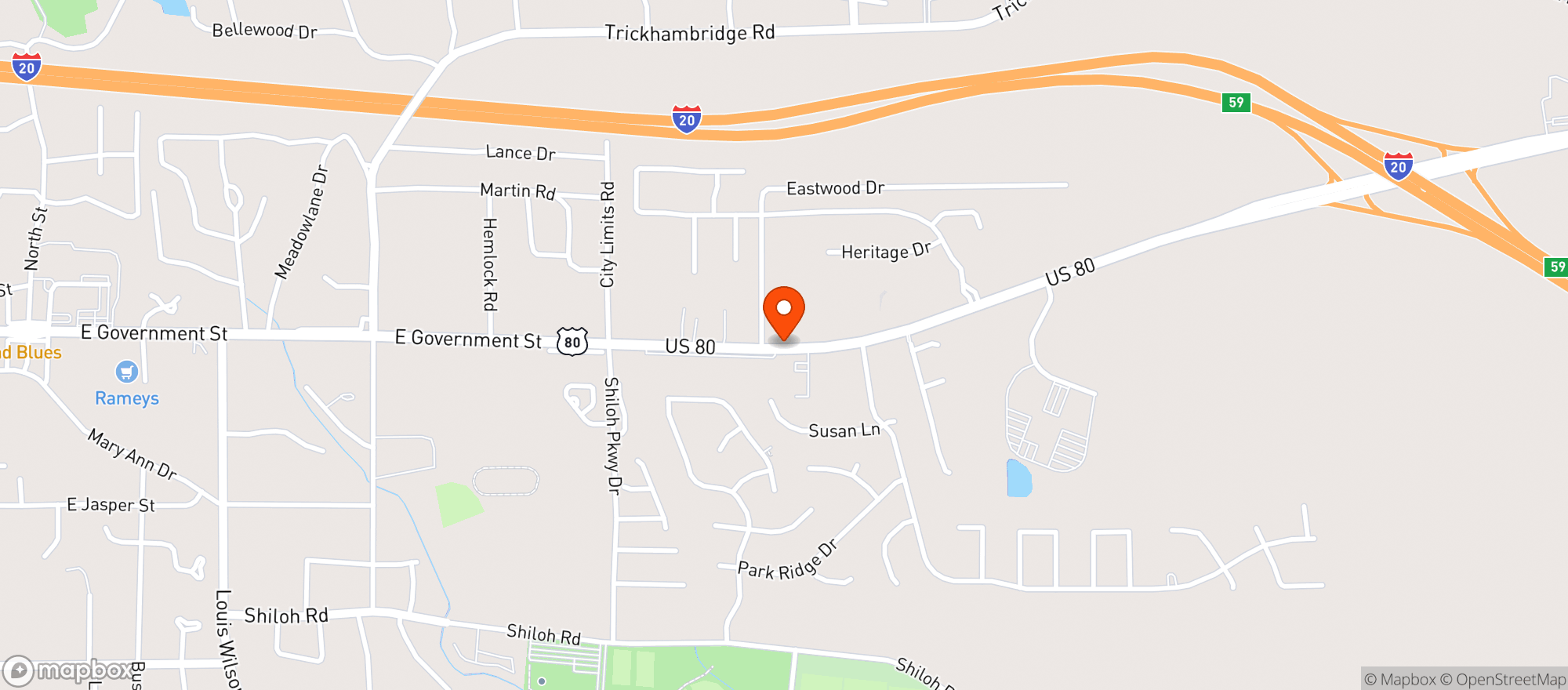 Map showing Ds One Stop Food Mart