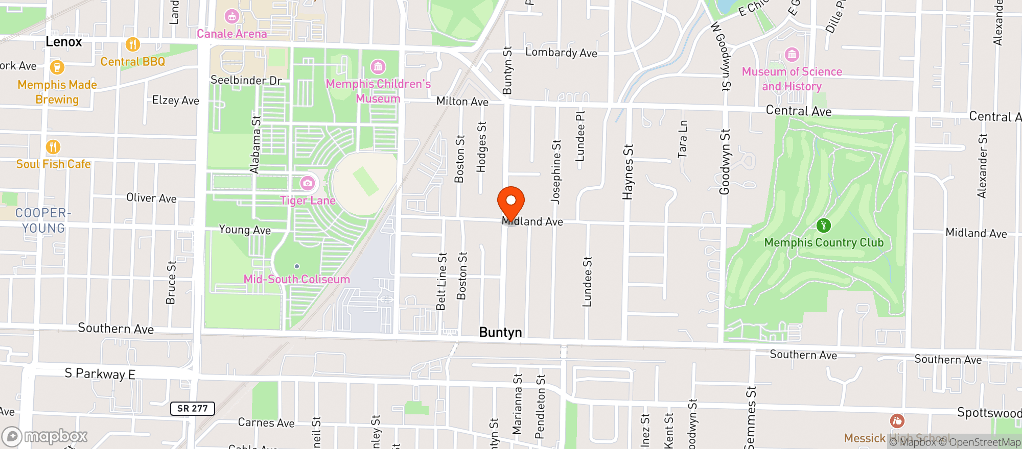 Map showing Food Town Grocery
